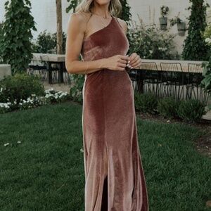 One shoulder maxi dress